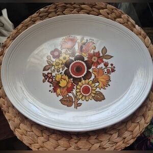 Serving Platter Festival Ironstone Ware by Myott England Vintage MCM